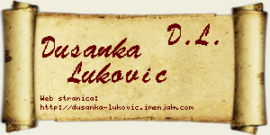 Dušanka Luković vizit kartica
